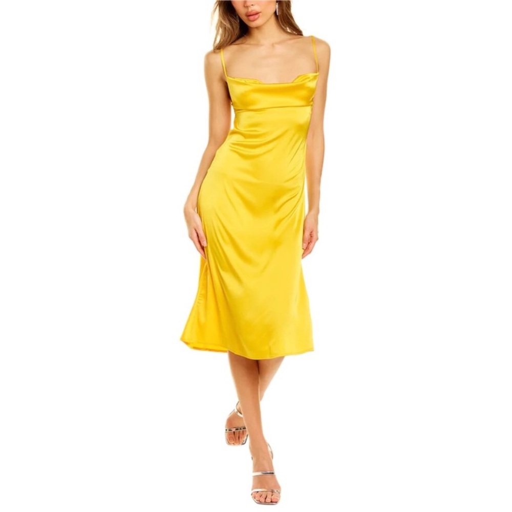 WeWoreWhat Cowl Neck Open Back Slip Dress